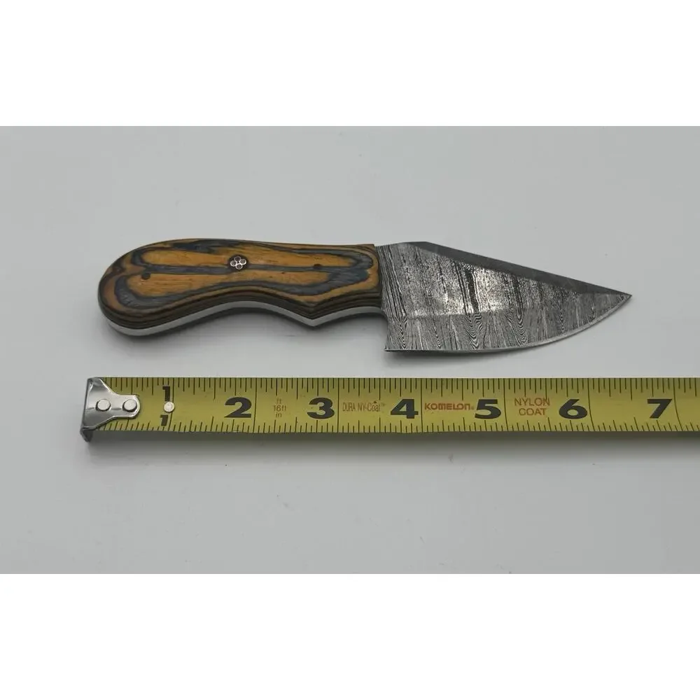 Handmade Damascus Steel Fixed Blade Knife w/ Leather Sheath – Pakistan Made NEW